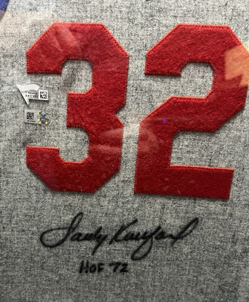 Sandy Koufax autographed signed framed L.A. Dodgers Mitchell & Ness Jersey - Image 4