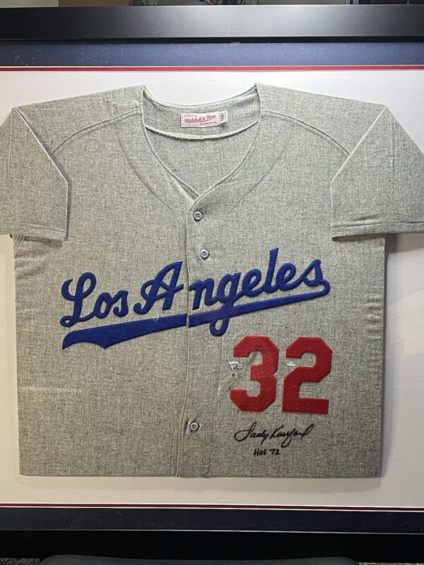 Sandy Koufax autographed signed framed L.A. Dodgers Mitchell & Ness Jersey