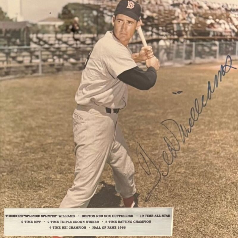 Ted Williams Autographed & Framed Boston Red Sox Original Photograph - Image 3