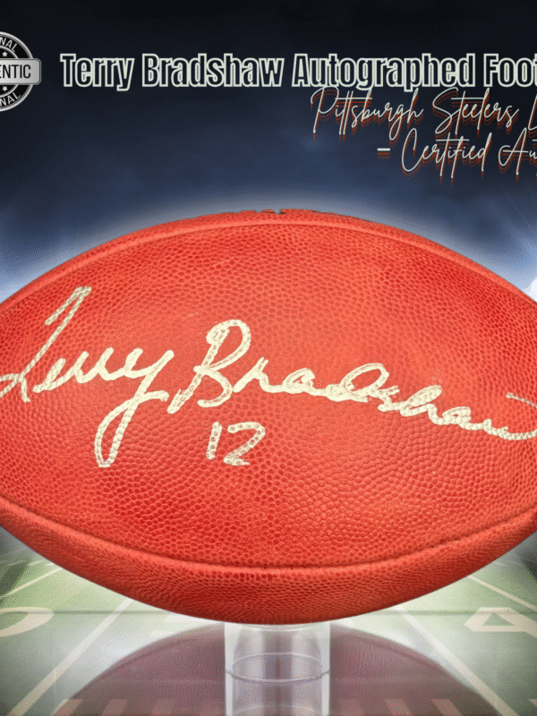Terry Bradshaw Autographed & Inscribed "12" Wilson NFL Football