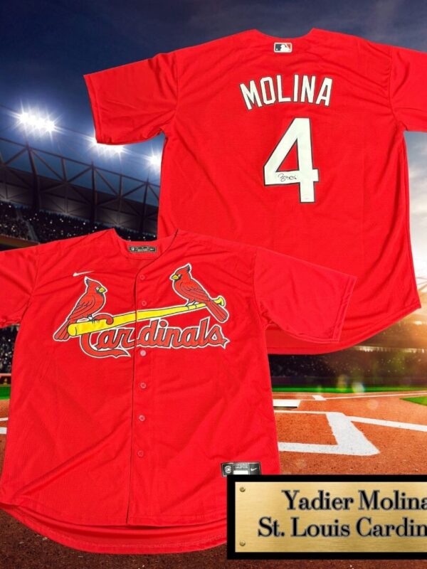 Yadier Molina Autographed signed St Louis Cardinals Nike Jersey