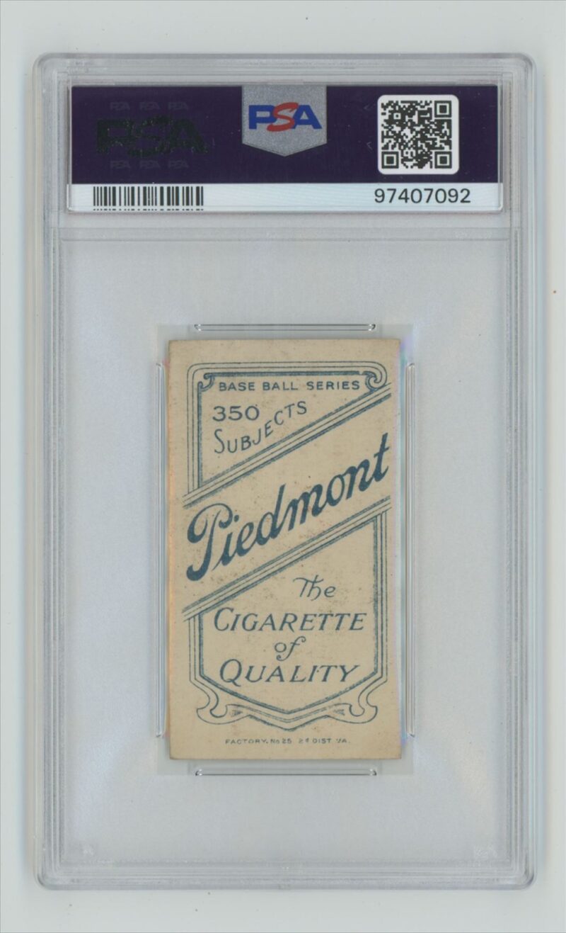 1909 PIEDMONT WHITE BORDER BOB RHOADES 97407092 PSA 5 CLEVELAND TOTAL POP 33 - Image 3