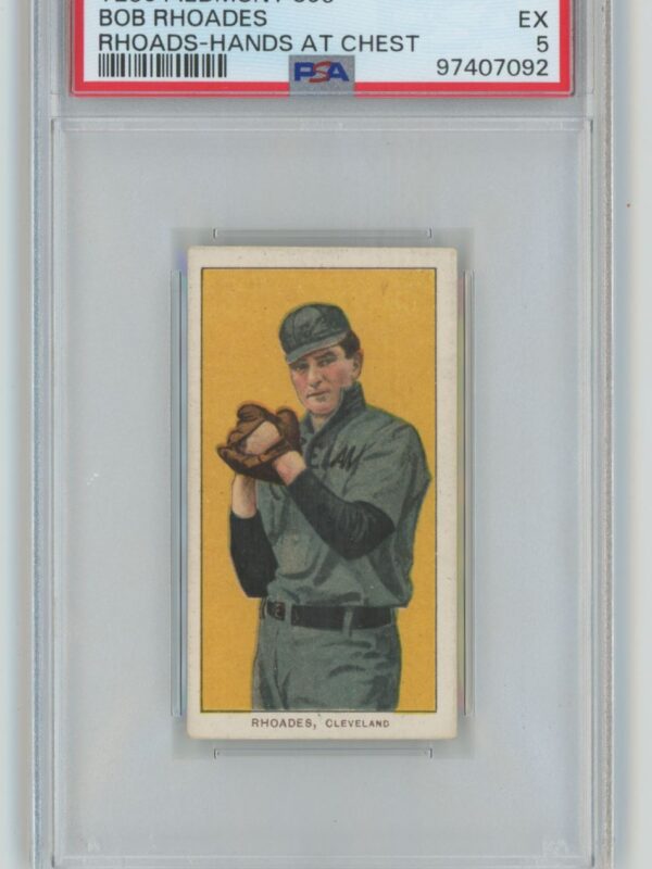 1909 PIEDMONT WHITE BORDER BOB RHOADES 97407092 PSA 5 CLEVELAND TOTAL POP 33