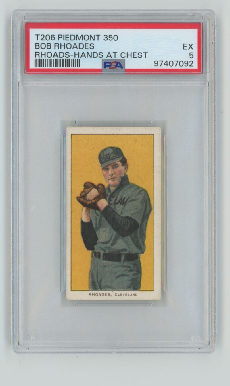 1909 PIEDMONT WHITE BORDER BOB RHOADES 97407092 PSA 5 CLEVELAND TOTAL POP 33