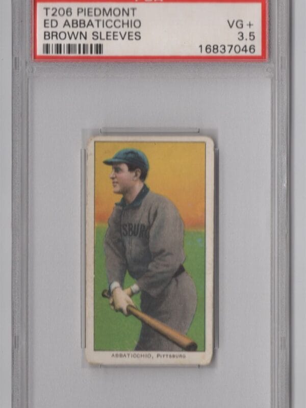 1909 PIEDMONT WHITE BORDER ED ABBATICCHIO PSA 3.5 PITTSBURGH BROWN SLEEVES