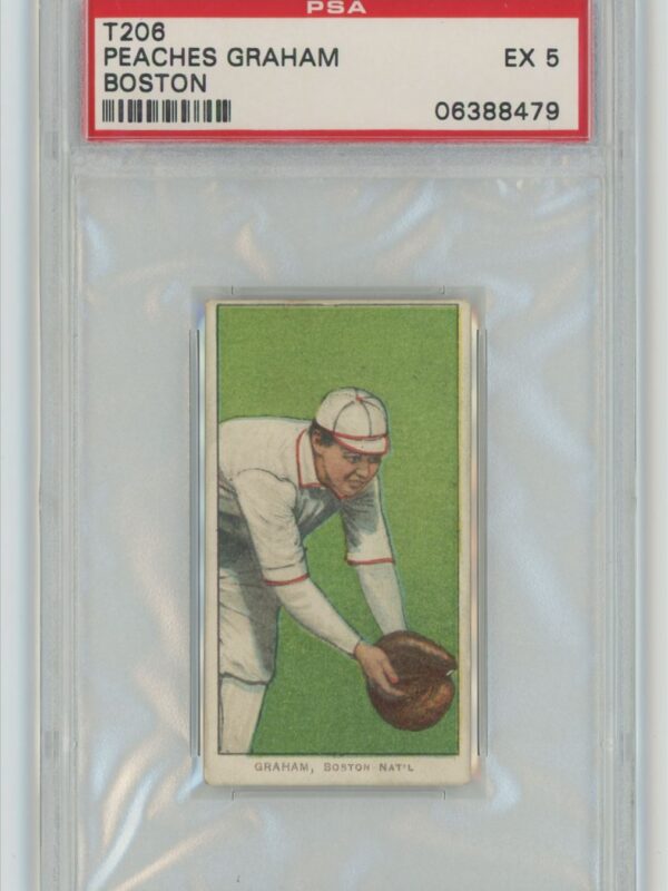 1909 PIEDMONT WHITE BORDER PEACHES GRAHAM PSA 5 BOSTON BOSTON