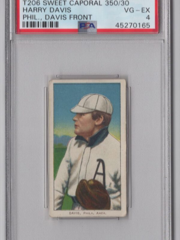 1909 SWEET CAPORAL WHITE BORDER HARRY DAVIS PSA 4 PHILADELPHIA POP 11 286512188241