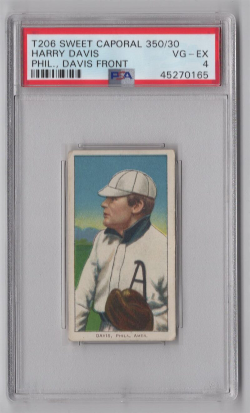 1909 SWEET CAPORAL WHITE BORDER HARRY DAVIS PSA 4 PHILADELPHIA POP 11 286512188241