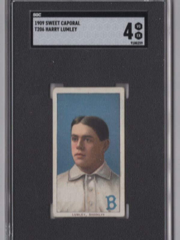 1909 SWEET CAPORAL WHITE BORDER HARRY LUMLEY SGC 4 BROOKLYN