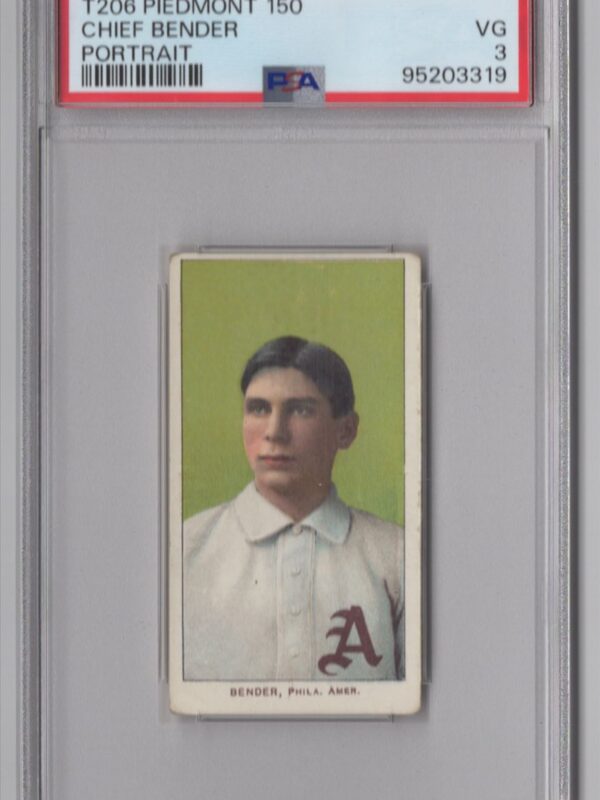 1910 PIEDMONT 150/25 WHITE BORDER CHIEF BENDER PSA 3 PHILADELPHIA PORTRAIT
