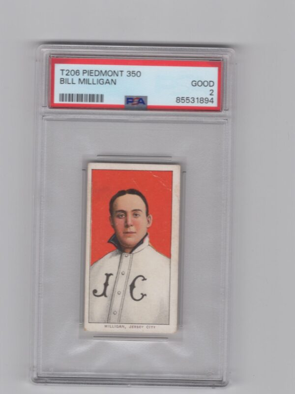1910 PIEDMONT WHITE BORDER BILL MILLIGAN PSA 2 JERSEY CITY