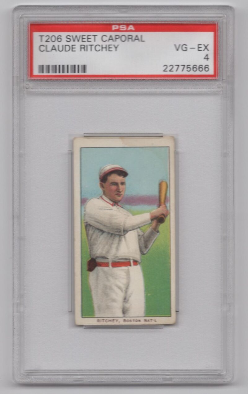 1910 SWEET CAPORAL WHITE BORDER CLAUDE RITCHEY PSA 4 BOSTON POP 14