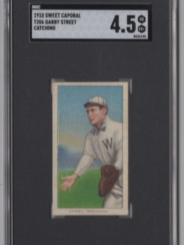 1910 SWEET CAPORAL WHITE BORDER GABBY STREET SGC 4.5 WASHINGTON #0 CATCHING