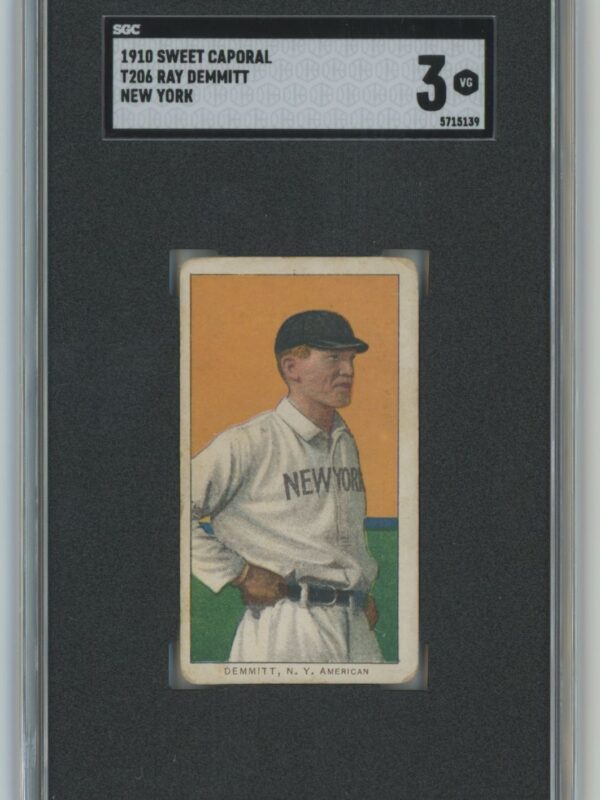 1910 SWEET CAPORAL WHITE BORDER RAY DEMMITT SGC 3 NEW YORK NEW YORK