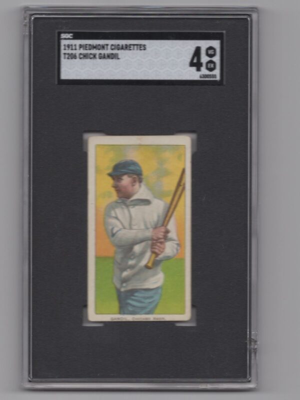 1911-12 PIEDMONT WHITE BORDER CHICK GANDIL PSA 4 CHICAGO POP 31