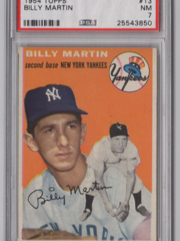 1954 TOPPS 3-15 BILLY MARTIN PSA 7 NEW YORK YANKEES #13