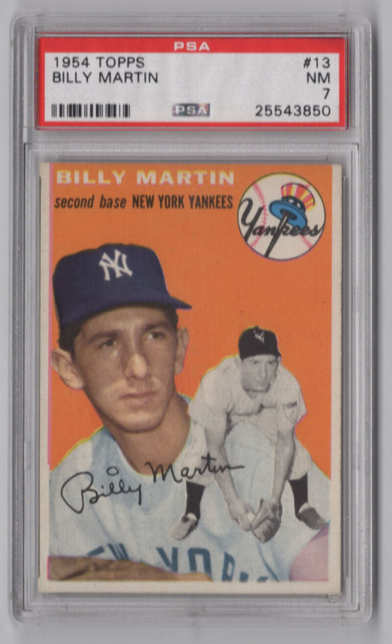 1954 TOPPS 3-15 BILLY MARTIN PSA 7 NEW YORK YANKEES #13