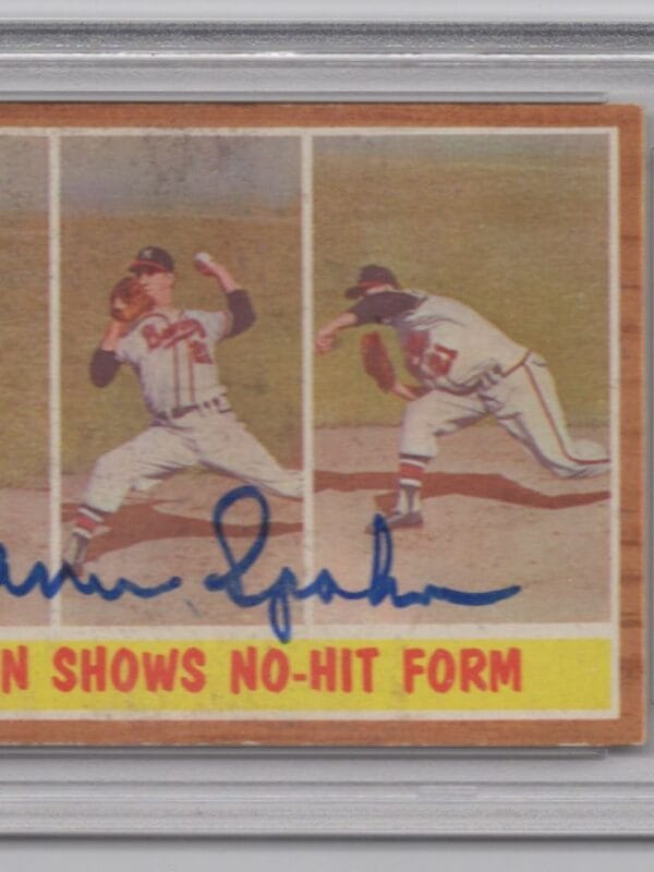 1962 TOPPS 3-15 WARREN SPAHN AUTO PSA MILWAUKEE BRAVES #312 AUTO