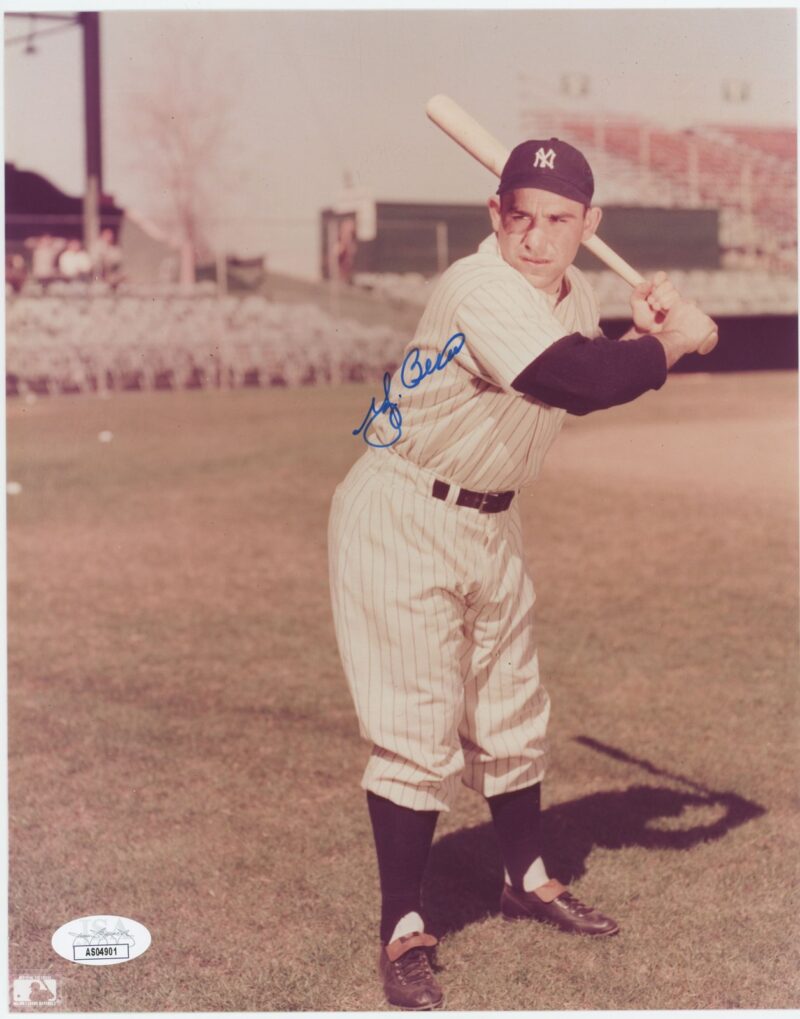 1965 ORIGINAL 8X10 PHOTO YOGI BERRA AUTO AS04901 JSA NEW YORK YANKEES 286611488331
