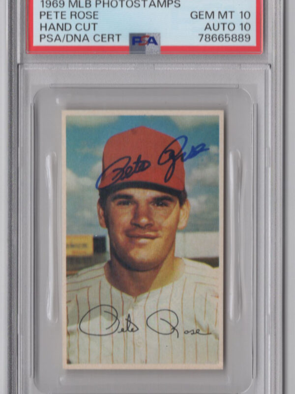1969 3-15 PETE ROSE AUTO PSA/DNA 10 PHILADELPHIA PHILLIES AUTO 10