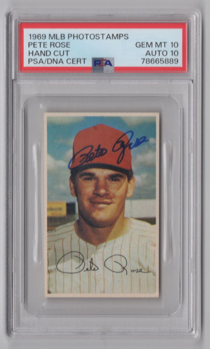 1969 3-15 PETE ROSE AUTO PSA/DNA 10 PHILADELPHIA PHILLIES AUTO 10