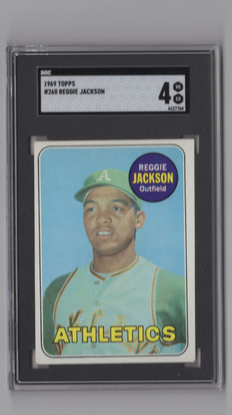 1969 TOPPS 3 15 REGGIE JACKSON ROOKIE SGC 4 OAKLAND ATHLETICS 260 286366663161