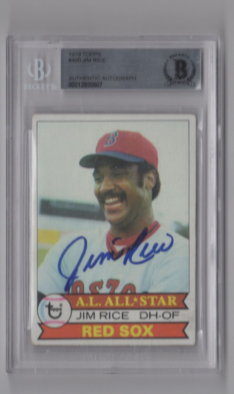 1979 TOPPS JIM RICE AUTO BECKETT BOSTON RED SOX #400