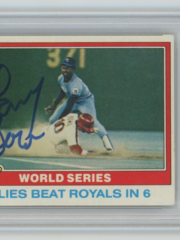 1981 TOPPS LARRY BOWA AUTO PSA 6 PHILADELPHIA PHILLIES/KANSAS CITY ROYALS #403