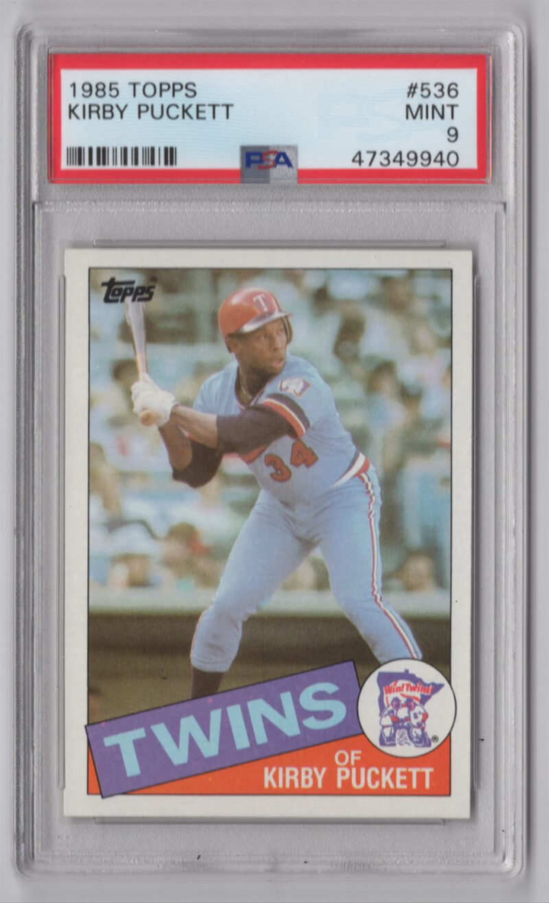 1985 TOPPS KIRBEY PUCKERTT ROOKIE PSA 9 CINCINNATI REDS #536