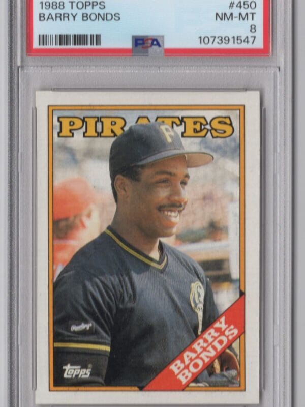 1988 TOPPS BARRY BONDS PSA 8 SAN DIEGO PADRES #450