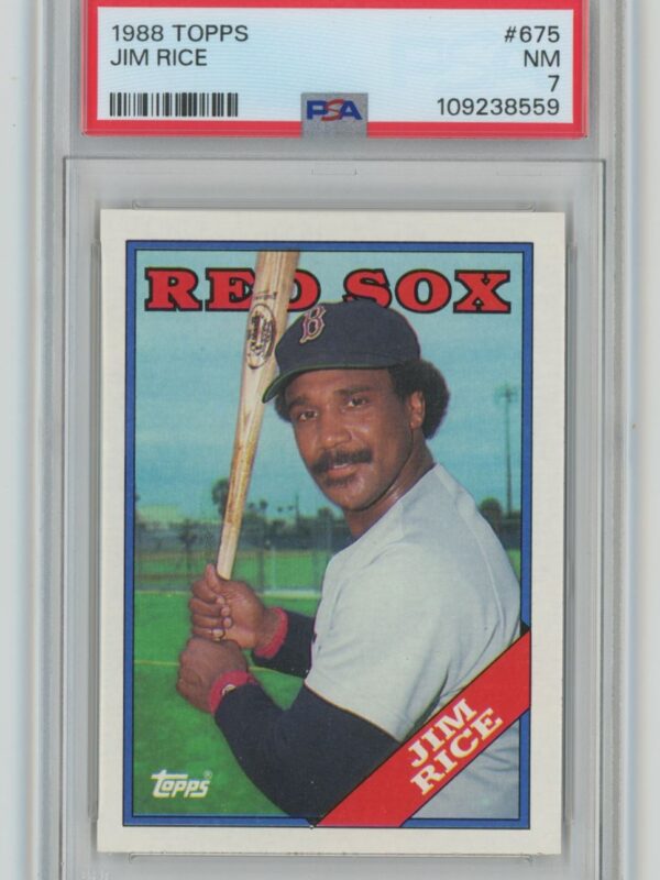 1988 TOPPS JIM RICE PSA 7 BOSTON RED SOX #675