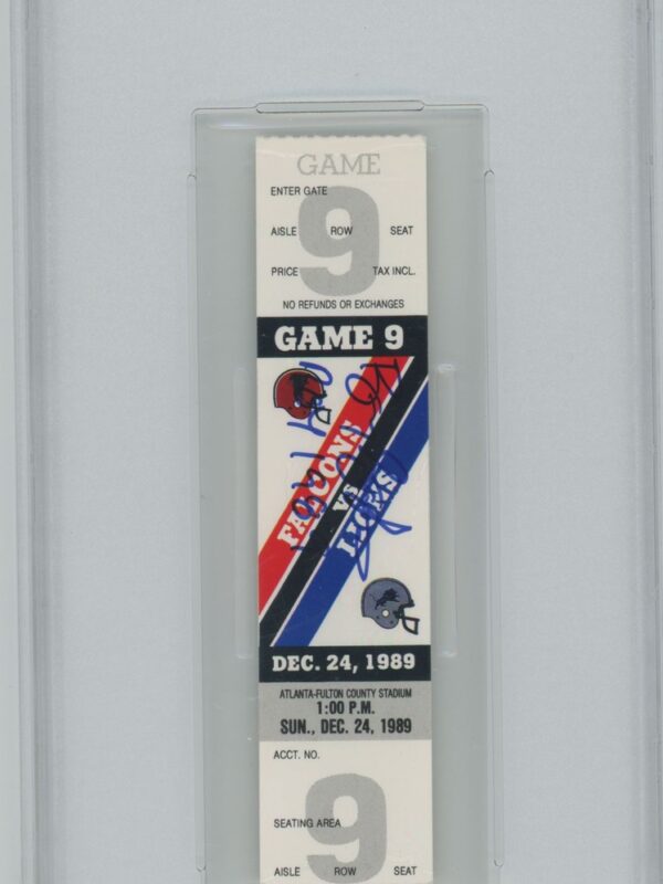 1989 GAME TICKET BARRY SANDERS AUTO HAND SIGNED & INSCRIBED "ROY 1989 "84782170