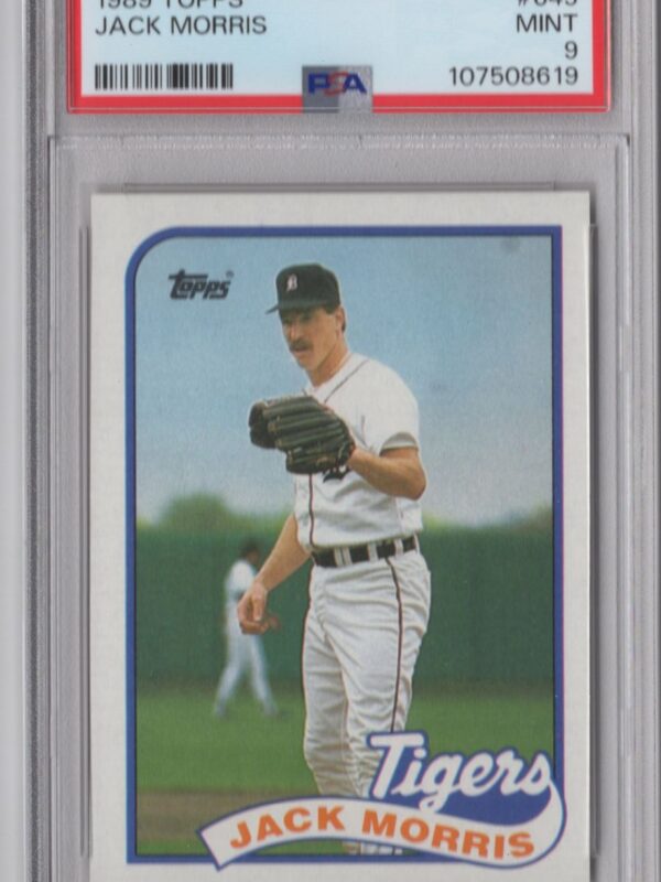 1989 TOPPS JACK MORRIS PSA 9 DETROIT TIGERS #645 POP 30