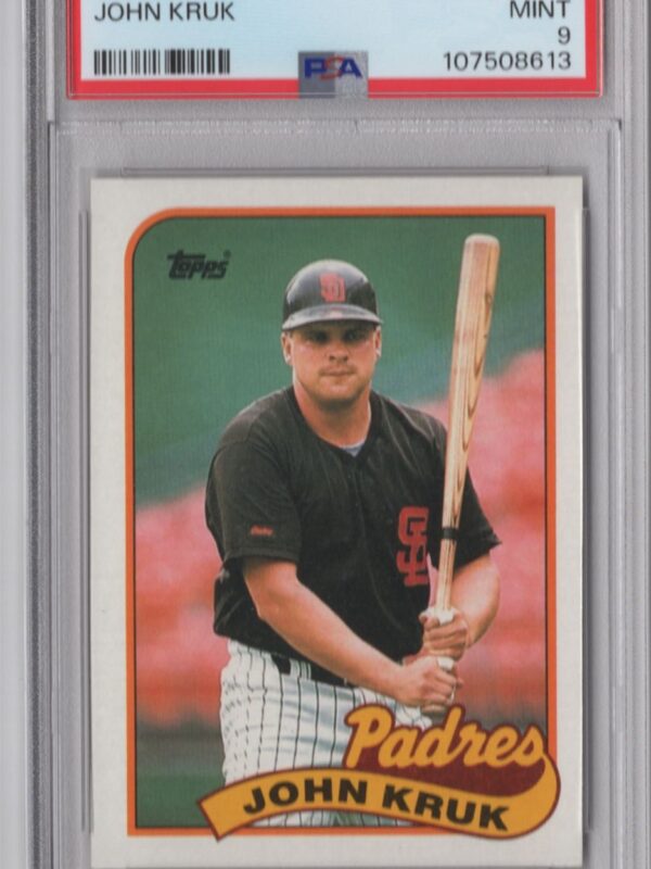 1989 TOPPS JOHN KRUK PSA 9 SAN DIEGO PADRES #235 POP 5 ONLY 5 HIGHER