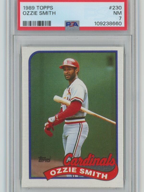 1989 TOPPS OZZIE SMITH PSA 7 ST. LOUIS CARDINALS #230