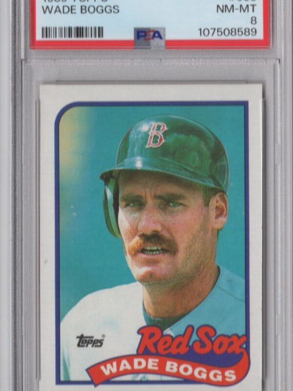 1989 TOPPS WADE BOGGS PSA 8 BOSTON RED SOX #600