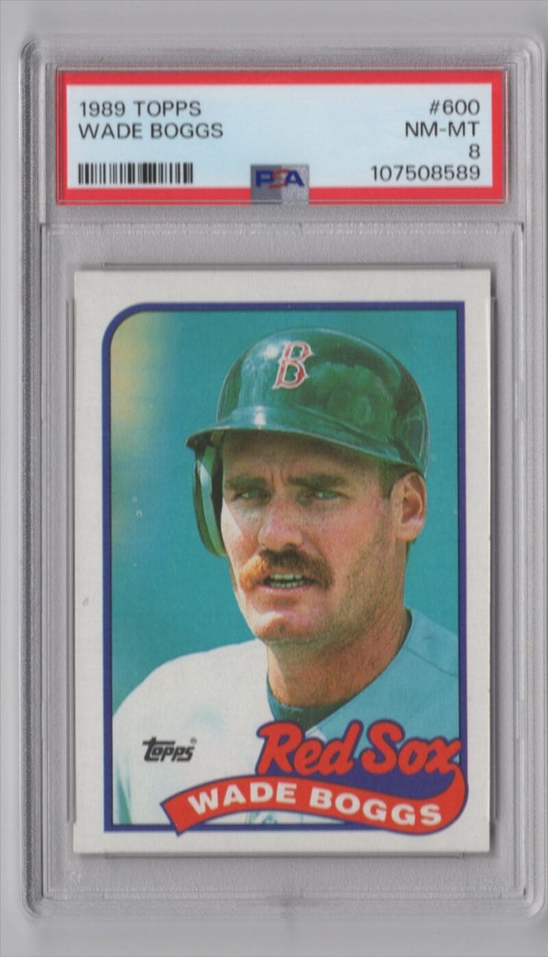 1989 TOPPS WADE BOGGS PSA 8 BOSTON RED SOX #600