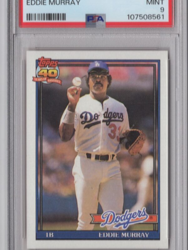 1991 TOPPS EDDIE MURRAY PSA 9 LOS ANGELES DODGERS #590 POP ONLY 19