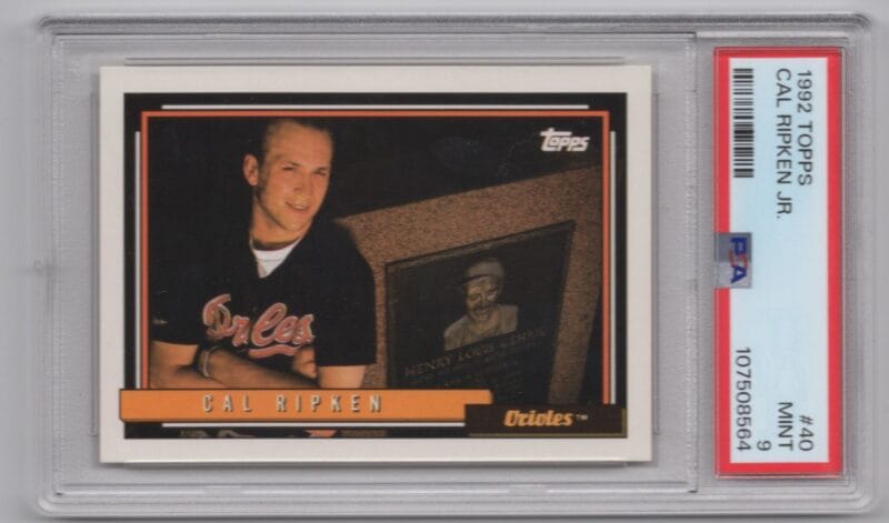 1992 TOPPS CAL RIPKEN PSA 9 BALTIMORE ORIOLES #40