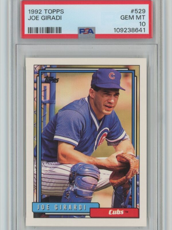 1992 TOPPS JOE GIRARDI PERFECT PSA 10 PSA 10 CHICAGO CUBS #529 TOTAL POP 4