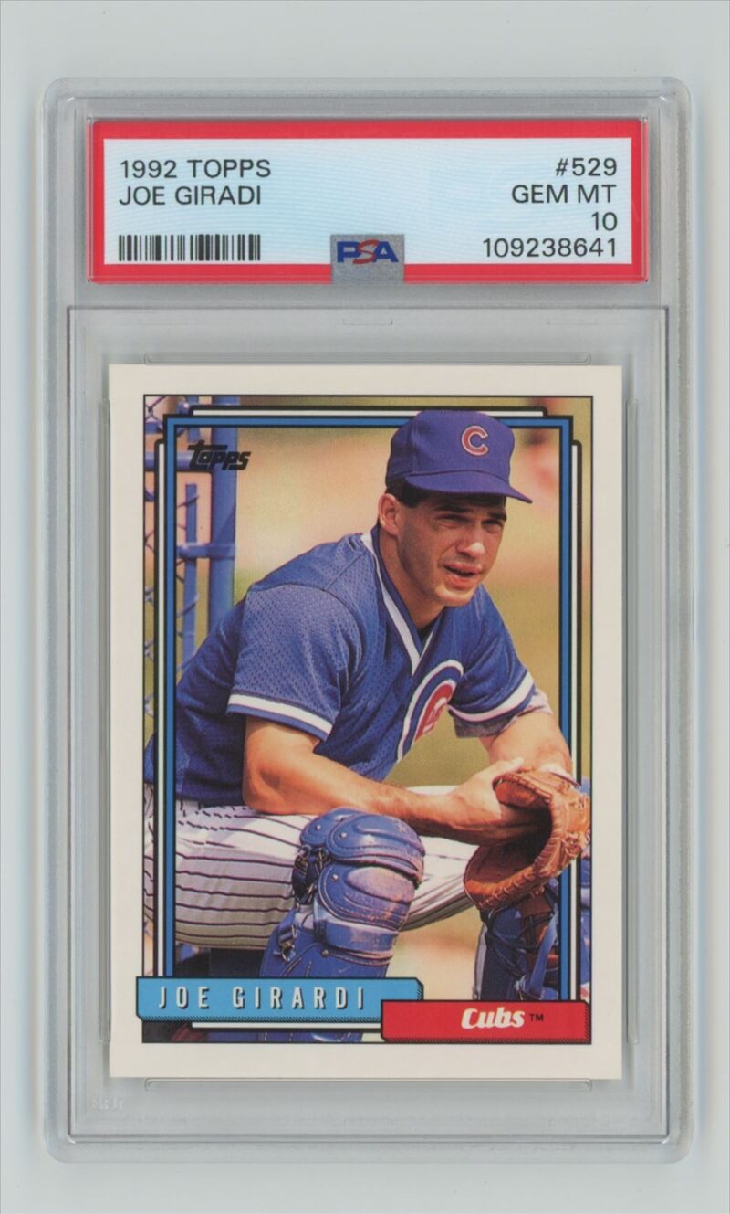 1992 TOPPS JOE GIRARDI PERFECT PSA 10 PSA 10 CHICAGO CUBS #529 TOTAL POP 4