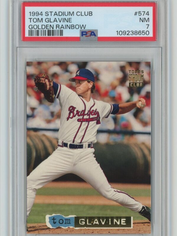 1993 TOPPS BLACK GOLD TOM GLAVINE PSA 7 ATLANTA BRAVES #6