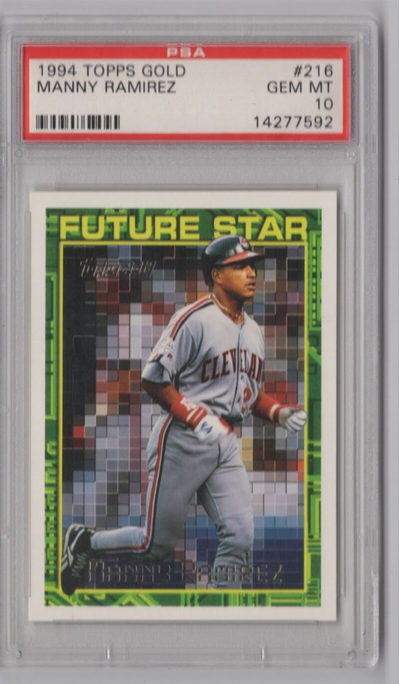 1994 TOPPS MANNY RAMIREZ ROOKIE 14277592 PSA 10 CLEVELAND INDIANS #216