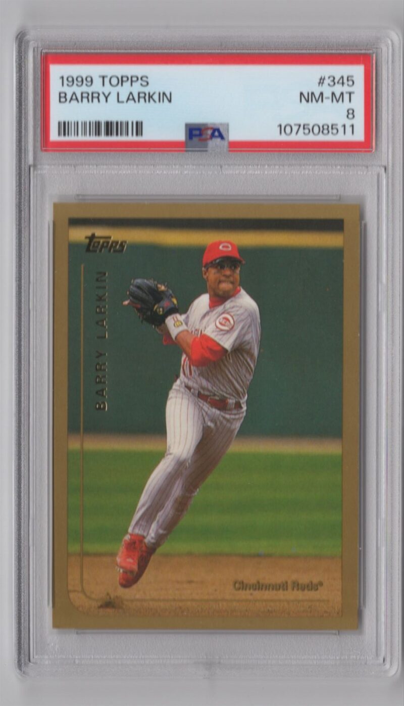 1999 TOPPS TOPPS GOLD BARRY LARKIN PSA 8 CINCINNATI REDS #345 POP 5