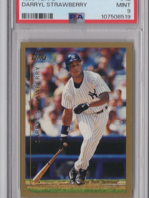 1999 TOPPS TOPPS GOLD DARRYL STRAWBERRY PSA 9 NEW YORK YANKEES #18 POP 9