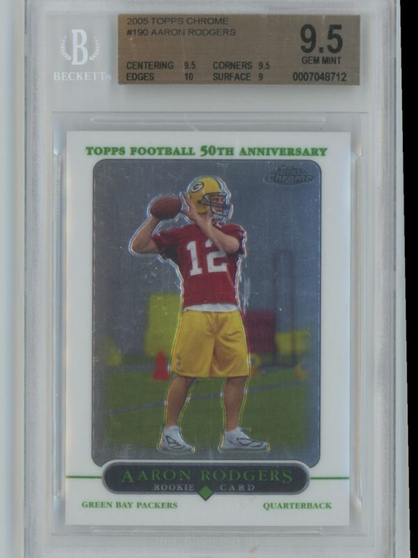 2005 TOPPS AARON RODGERS ROOKIE BECKETT 9.5 GREEN BAY PACKERS/SAN FRANCISCO