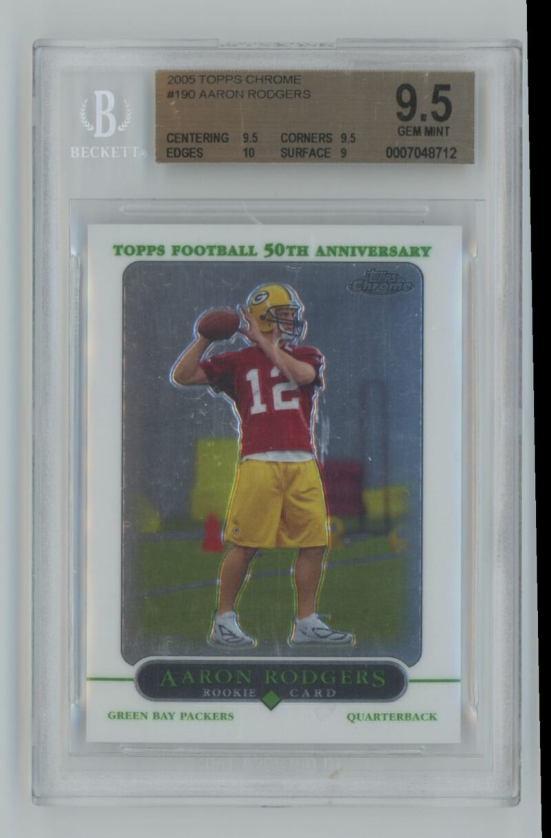 2005 TOPPS AARON RODGERS ROOKIE BECKETT 9.5 GREEN BAY PACKERS/SAN FRANCISCO
