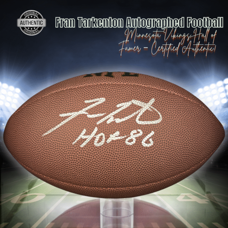 Fran Tarkenton Autographed Wilson NFL  Football