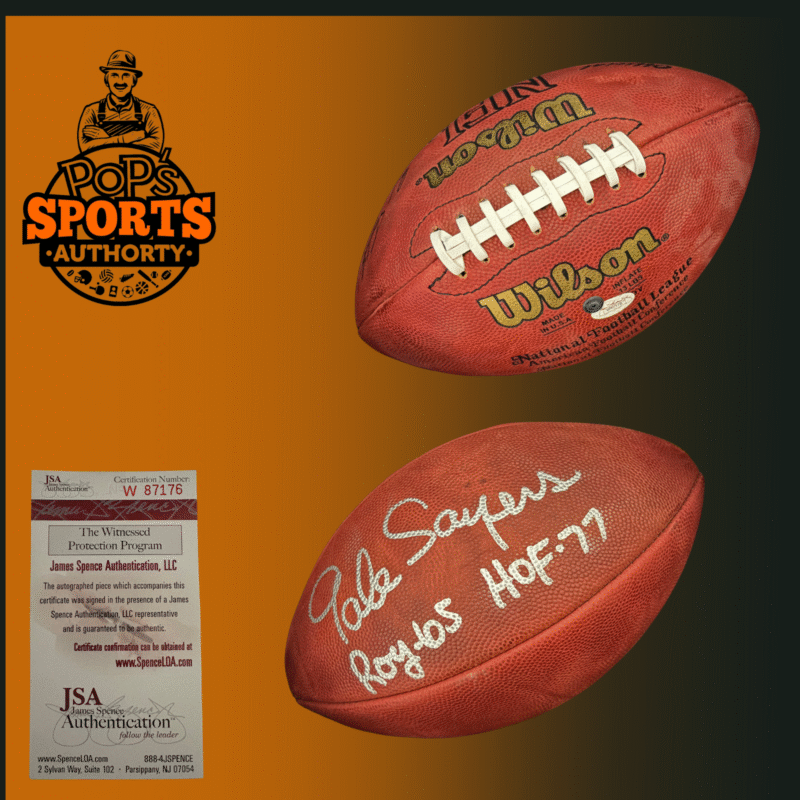 Gale Sayers Autographed signed Wilson NFL Football - Image 3