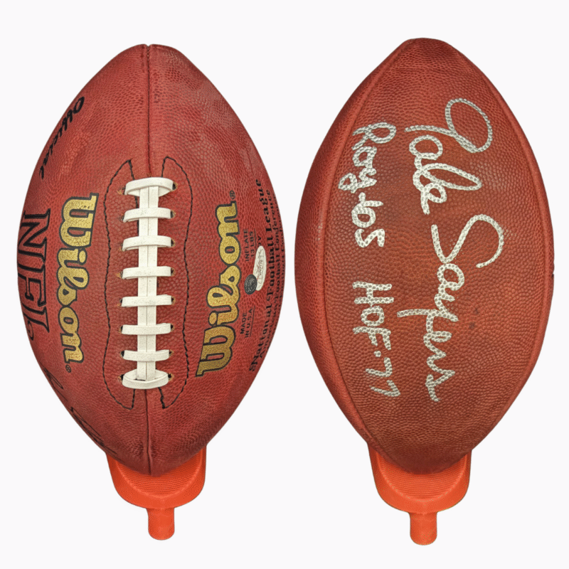 Gale Sayers Autographed signed Wilson NFL Football - Image 4